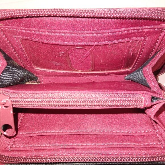 NINE WEST RED FAUX CROCODILE LEATHER CELL PHONE WRISTLET WALLET & CARD HOLDER - Picture 4 of 5